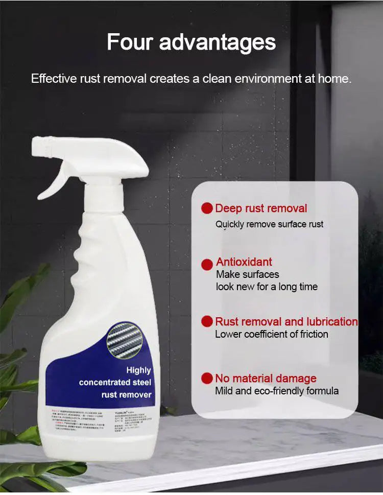 Highly Concentrated Rust Remover for Steel&Iron 120ml Fast Rust Removal Powerful Metal Rust Remover Daily Car Maintenance